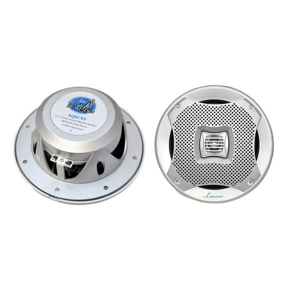 Altavoces marinos Lanzar AQ6CXW de 6.5 pulgadas, 400 W, 4 ohmios, resistentes al agua