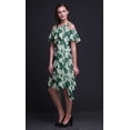 thumbnail image 3 of Bimba Robe à Volants Imprimée Teinture sur Nœuds Verte pour Femmes Épaules Dénudées - TTG, 3 of 6