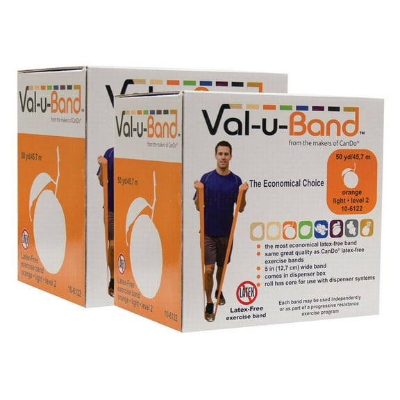 Val-u-Band Twin-Pak, latex-free, orange (2), 100 yard (2 50-yd boxes)