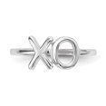 thumbnail image 3 of 14k White Gold Polished X-O Ring Size 7, 3 of 3