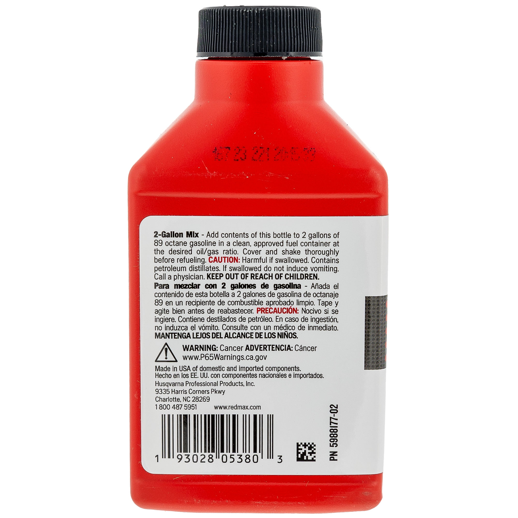 5.2oz Bottle RedMax Synthetic 2-Stroke Engine Oil w/ Fuel