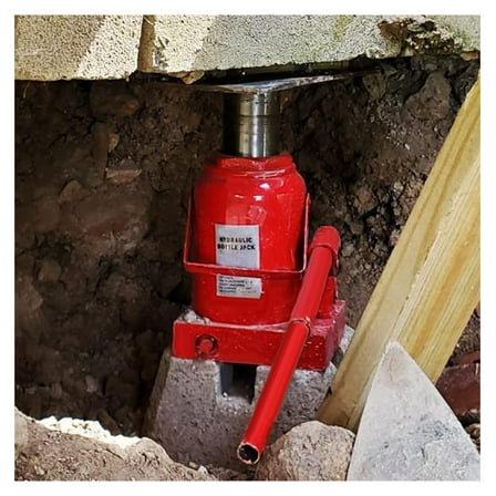 50 TON Bottle Jack Foundation Jack Wide Base Extra Strength Building Equipment Red