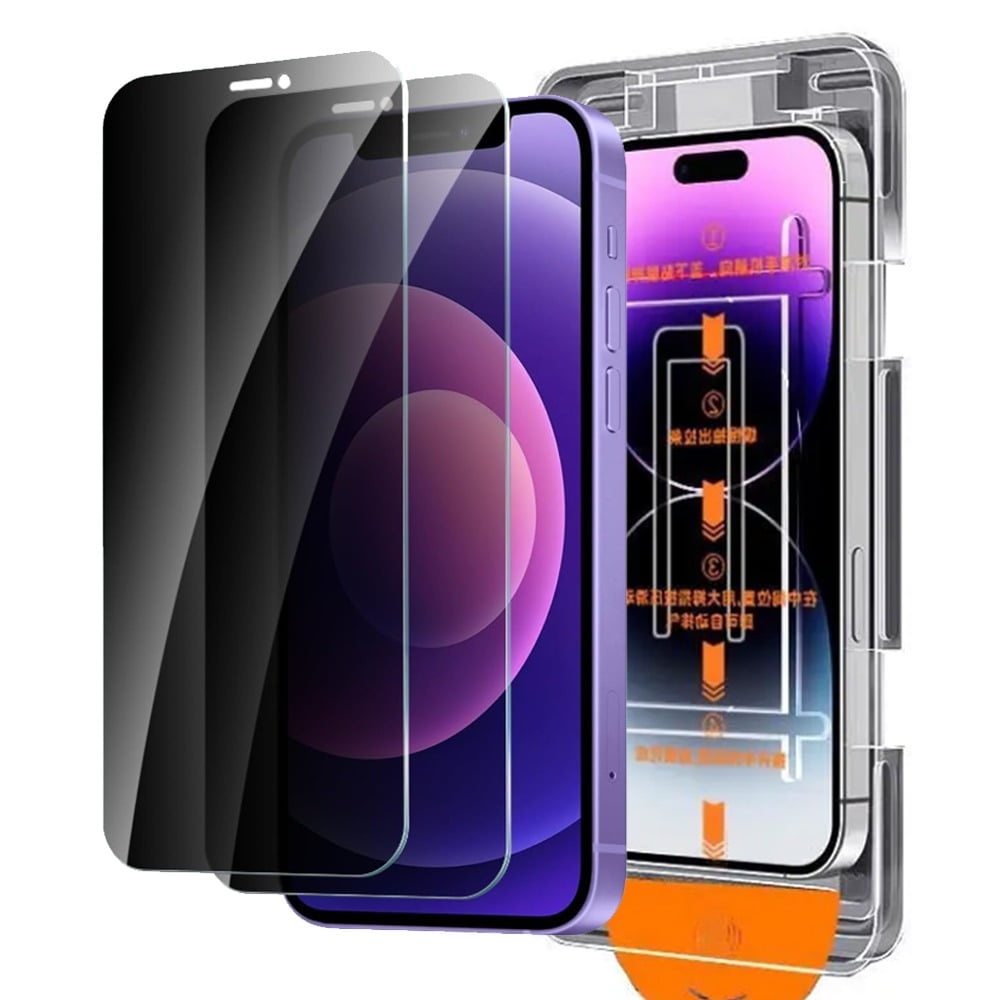 2Pack for iPhone 16 Pro Max Privacy Screen Protector 9H Protection Anti-Spy Glass Tempered Film with Auto Dust-Elimination Install, Bubble Free
