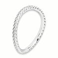 thumbnail image 3 of Argent Sterling Empilable Expressions Poli Rhodium-Plat Taille de l'Anneau 6, 3 of 3
