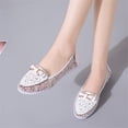 thumbnail image 6 of AUDeals Women's Ballet Flats Rhinestone Lace Slip On Mary Jane Dress Shoes for Wedding Work and Daily Walking, 6 of 9
