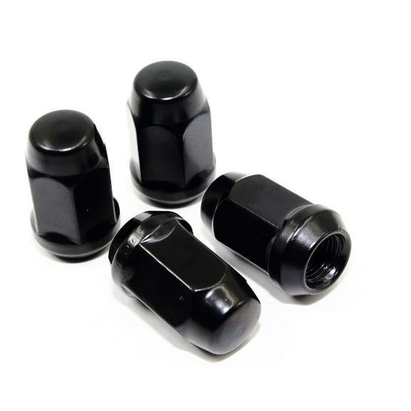 Set of 20 Veritek 12x1.5mm Black Bulge Acorn 3/4 Hex Lug Nuts 1.40" Conical Seat Aftermarket Custom Wheels