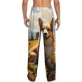 thumbnail image 3 of Picia Cute Corgi Sunflower Mens Soft Woven Cotton Elastic Waistband Sleep Pajama Pant Lounge Sleep Pant With Pockets And Drawstring-Large, 3 of 9