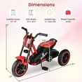 thumbnail image 3 of Gymax Kids Tricycle w/Foot Pedals Forward/Backward Steering Handlebars Aged 3+ Red, 3 of 10