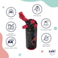 thumbnail image 6 of Zak Designs 20oz Spiderman Stainless Steel Liberty Water Bottle with Push Button Lid, Lock, and Carry Handle, 6 of 7