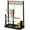 Black, variant on Jewelry Stand Holder Organizer, 4-Tier Necklace Holder with Ring Tray, 10 Hooks Necklaces Hanging Small Jewelry Display Storage Tower Tree for Bracelets Earrings Watches -Medium, Purple