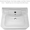 thumbnail image 5 of Whitehaus WHV024-L33-1H-C Victoriahaus 23-1/2" Rectangular Ceramic Lavatory Console Sink -, 5 of 5