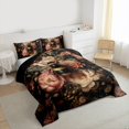 thumbnail image 3 of Homewish 3D Rustic Bee Full Size Comforter Sets for Adult, Vintage Western Flower Floral Bedding Comforter Set, Cartoon Animal Reversible Bedding Sets, Microfiber Bedroom Decor, 3 Pieces, 3 of 8