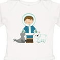 thumbnail image 4 of Inktastic Eskimo Boy Cute Alaska Boys Long Sleeve Baby Bodysuit, 4 of 5