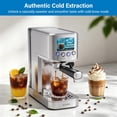thumbnail image 2 of 20 Bar Espresso & Cold Brew Coffee Maker with Milk Frother, 42oz Removable Tank, Stainless Steel, Perfect for Cappuccino, Latte, Home Office, Silver, 2 of 4