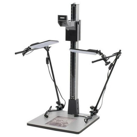 UPC: 0037733010853 | Smith-Victor CS36 Copy Stand with 2 Panel LED Copy Light Set & Articulating Arms
