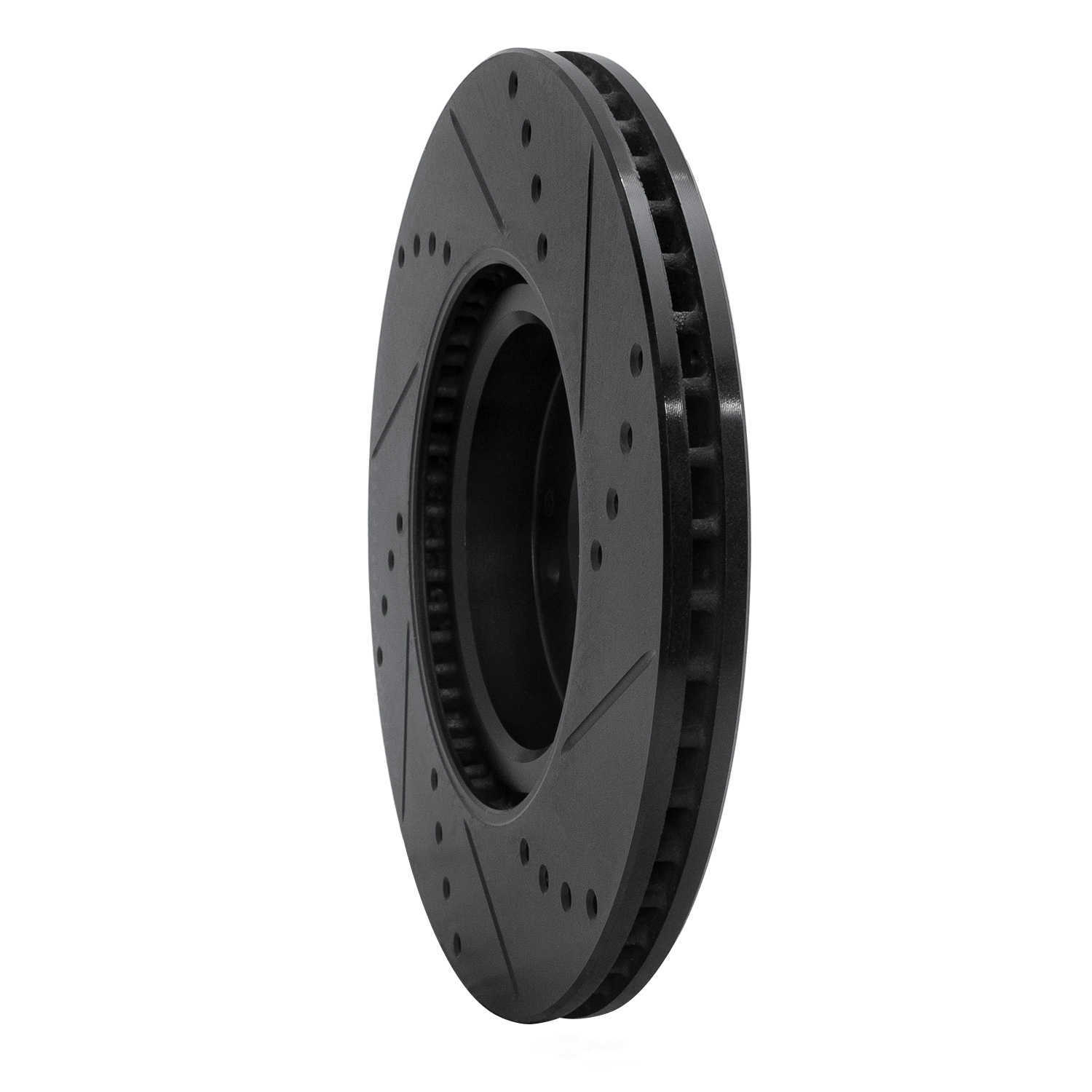 Dynamic Friction Company 633-80074L DFC Brake Rotor - Drilled And Slotted - Black