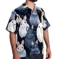 thumbnail image 2 of Tmall Men's Poplin Casual Printed Button Down Short Sleeve Summer Beach Shirts Unisex, 2 of 6