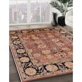 thumbnail image 3 of Ahgly Company Machine Washable Indoor Square Industrial Modern Brown Sand Brown Area Rugs, 4' Square, 3 of 7