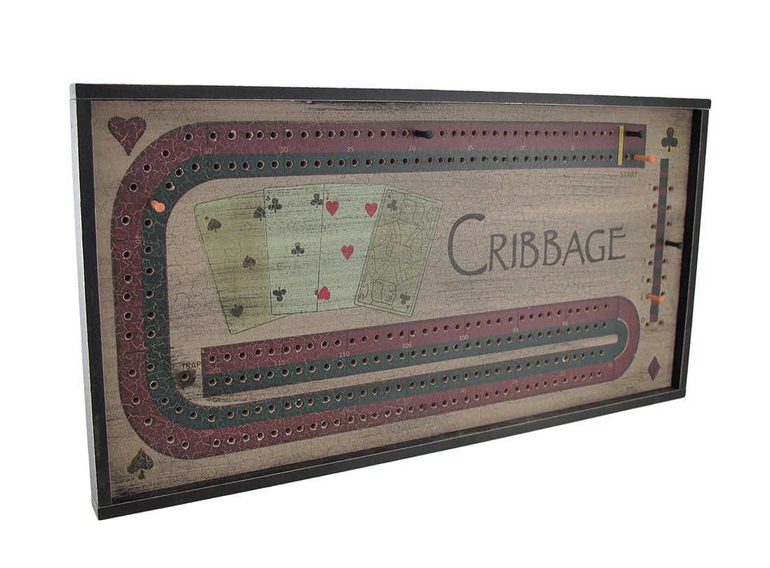 Wooden Cribbage Board Game Wall Hanging