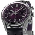 thumbnail image 2 of Tag Heuer Carrera Chronograph Smokey Purple Dial Leather Strap Men's Watch CBS2219.FC6607, 2 of 2