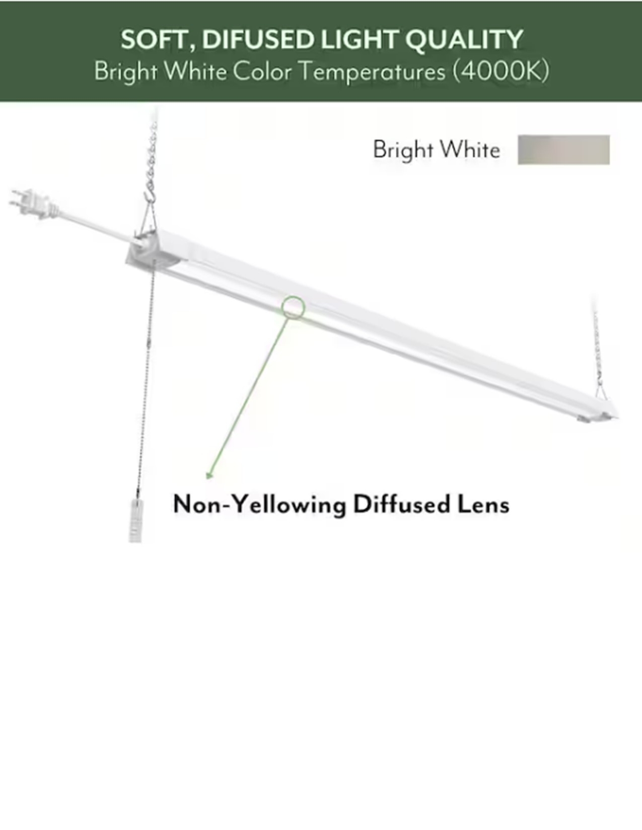 ETI 42-inch LED Linkable  Shop Light, Bright 4200 Lumens, 4000K, 120 Volt, B02012601A