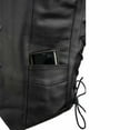 thumbnail image 6 of Event Leather EL5315 Black Motorcycle Leather Vest for Men w/ Side Lace- Riding Club Adult Motorcycle Vests 4X-Large, 6 of 10