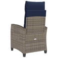 thumbnail image 5 of vidaXL Reclining Garden Chair with Side Table Grey Poly Rattan, 5 of 5