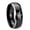Black 2 Tone Polish Edge, variant on Heroes Zelda Triforce Dome Brushed Finish Blue Tungsten Ring 10MM