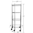 thumbnail image 4 of TRINITY - Étagère de coin grillagée à 4 tablettes EcoStorage™ | NSF | Avec roulettes | Chrome, 4 of 7
