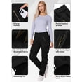 thumbnail image 3 of FEN AI Fleece Lined Cargo Pants for Women Insulated Snow Ski Pants Winter Work Pants Outdoor Softshell Trousers with 8 Pockets Black 8, 3 of 7