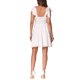 thumbnail image 3 of Vestido de verano mini con tirantes de espagueti para mujer con hombros atados y fruncido de INSPIRE CHIC XS Blanco, 3 of 6