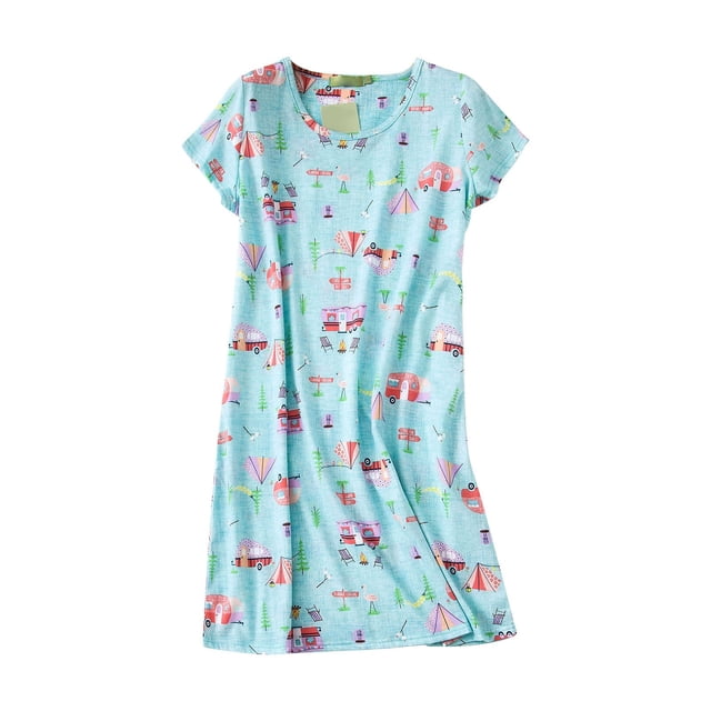 Kelon Vêtements de Nuit pour Femmes Liquidation Pyjamas Mélangés pour Femmes Pyjamas Amples à Manches Longues Pyjamas Mignons Robes de Dessin Animé Vêtements de Maison