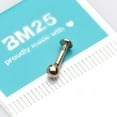 thumbnail image 4 of 14 Karat Gold OneFit Threadless Ball Top Flat Back Stud Labret, 4 of 5