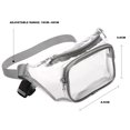 thumbnail image 3 of Bolsa De Hombro Bolsa de mensajero de PVC, bolsa de cinturón transparente portátil para deportes al aire libre (gris), 3 of 5