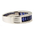 thumbnail image 5 of HeartsAndYou 2ct Natural Sapphire Diamond Channel Set Full Eternity Band 14k SOLID White Gold, 5 of 9