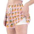 thumbnail image 4 of FORMRS Womens Swim Shorts Mesh Liner Quick Dry Casual Beach Board Bottom with Pockets, Sizes S-2XL, Cute Oranges, 4 of 9