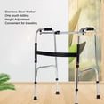 thumbnail image 3 of Déambulateur Pliant pour Personnes Âgées, 4 Pieds Prise Confortable Déambulateur Pliant Senior 6 Hauteurs Réglables Pliage Simple avec Roues Rouges pour la Maison, 3 of 8