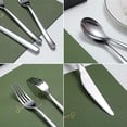 thumbnail image 5 of Just Houseware Silverware Set 20 Pieces, Stainless Steel Flatware Set, Mirror Polish Cutlery Set, Knives Forks Spoons Service for 4, 5 of 7