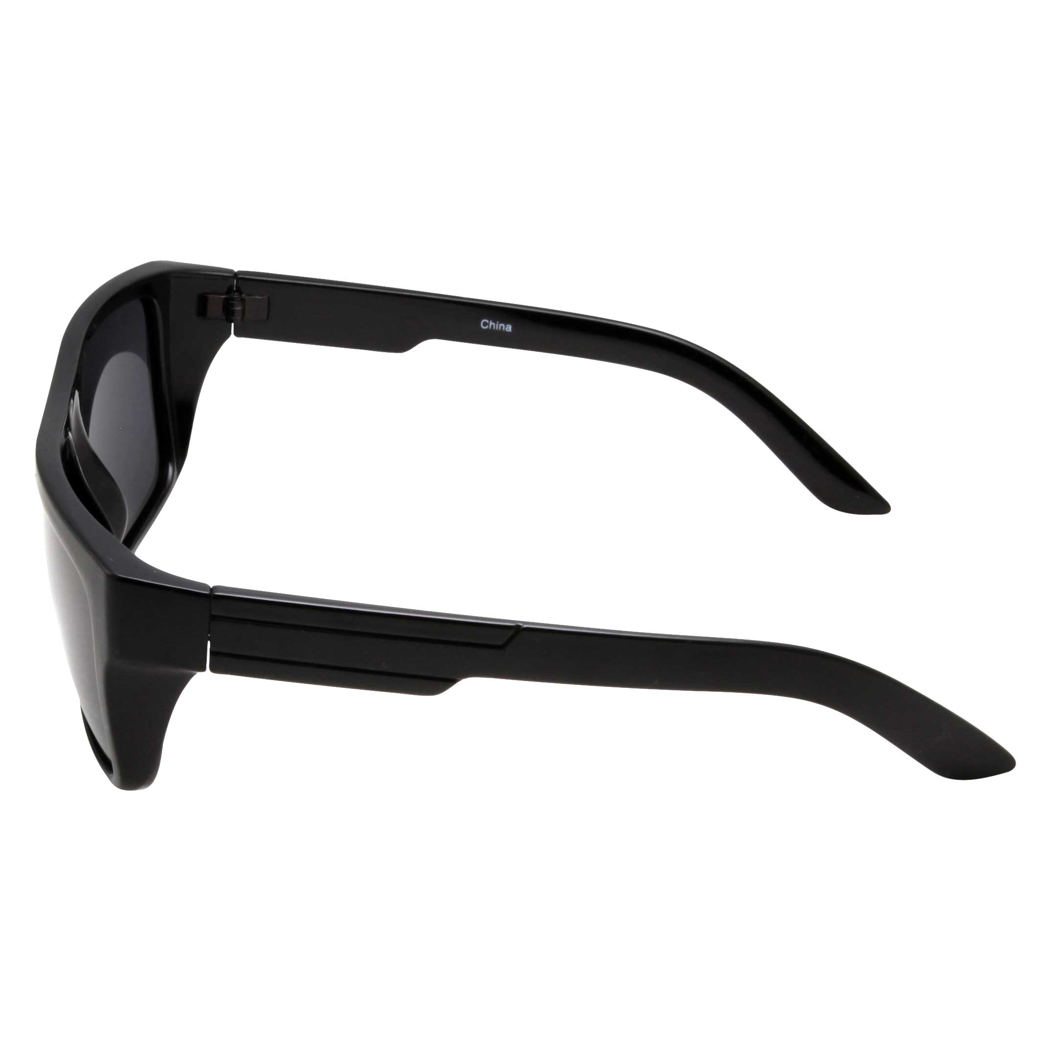 grinderPUNCH Men’s Polarized Lens Flat Top Lifestyle Sunglasses Black Frame - image 3 of 6