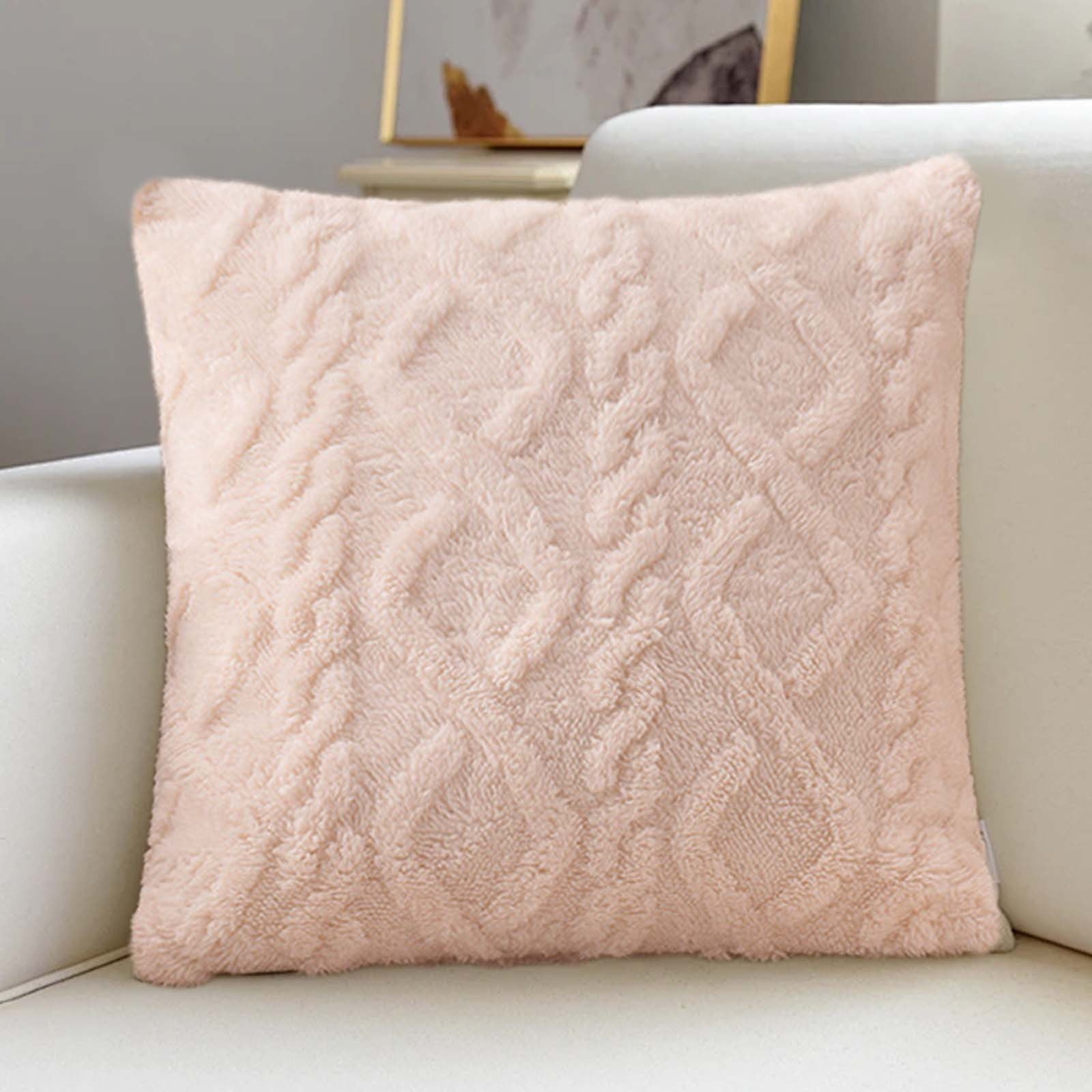 Amvlyk Geometric Motifs Couch Pillow Cases Throw Pillows Home Decor for Living Room Bedroom Bed Outdoor Cushion Cover（17.72x17.72In,Pillow Cover Only）White