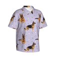 thumbnail image 2 of Daiia German Shepherd Dog Hawaiian Shirt for Men Gentle Cotton Regular Short Sleeve Casual-X-Large, 2 of 9