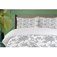 thumbnail image 4 of Ambesonne Floral Duvet Cover Sets, Petals, 2-King, Dimgray, 4 of 7