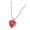 Red, variant on Trendy Adjustable Multicolor Heart Shaped Necklace Titaniumed Steel Clavicle Chain Jewelry For Everyday Wear