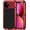 Red, variant on for iPhone 13 Metal Case, Heavy Duty Shockproof Tough Rugged Case with Built-in Glass Screen Protector, 360 Full Body Protective Cover for iPhone 13 6.1 inch, Black