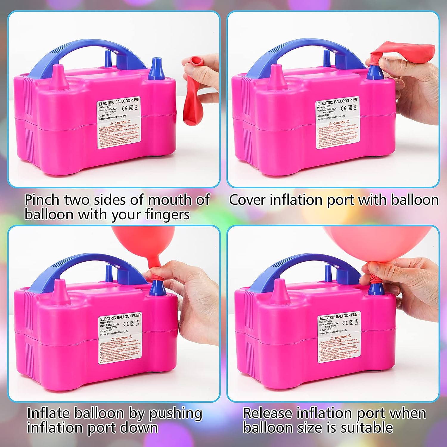 DIGITNOW Electric Balloon Pump 600W Dual Nozzle photo 6