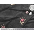 thumbnail image 2 of Soimoi Cotton Poplin Fabric Texture,Leaves & Rose Flower Print Fabric by Yard 56 Inch Wide, 2 of 3