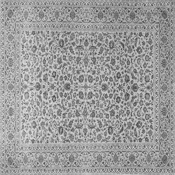 Ahgly Company Indoor Square Persian Gray Traditional Area Rugs, 8' Square