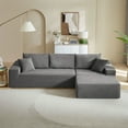 thumbnail image 2 of Kevinplus Sectional Couch Covers 2 pcs L Shape Sectional Sofa Couches for Living Room, Bedroom, Salon, 2 PC Free Combination, Grey., 2 of 8