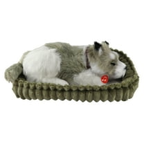 LIANGXR Sleeping Dog Toy Realistic Sleeping Plush Breathing Dog Animals Dolls Stuffed Fake Puppy Animal Toy for Birthday Party