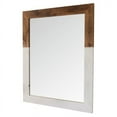 thumbnail image 3 of Trinity DRAKESTONE Two Toned Farmhouse Vanity Mirror, White Wash and Walnut, 3 of 4